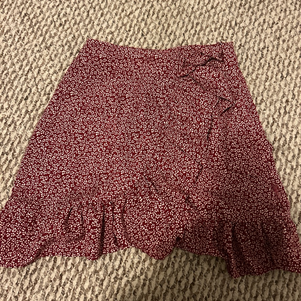 Red Floral Women's Skirt